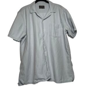 Primark Mens Regular Fit Dress Shirt Short Sleeve Cotton Button Up Solid Large